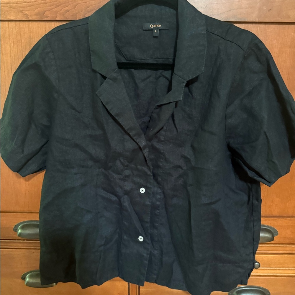 Quince Black Short Sleeve Shirt